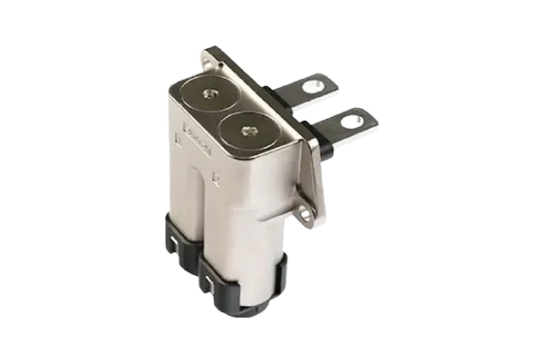 ZWEIKERNIGER ELLENBOGEN-VERBINDER AUS METALL MIT DURCHLOCHLOCH